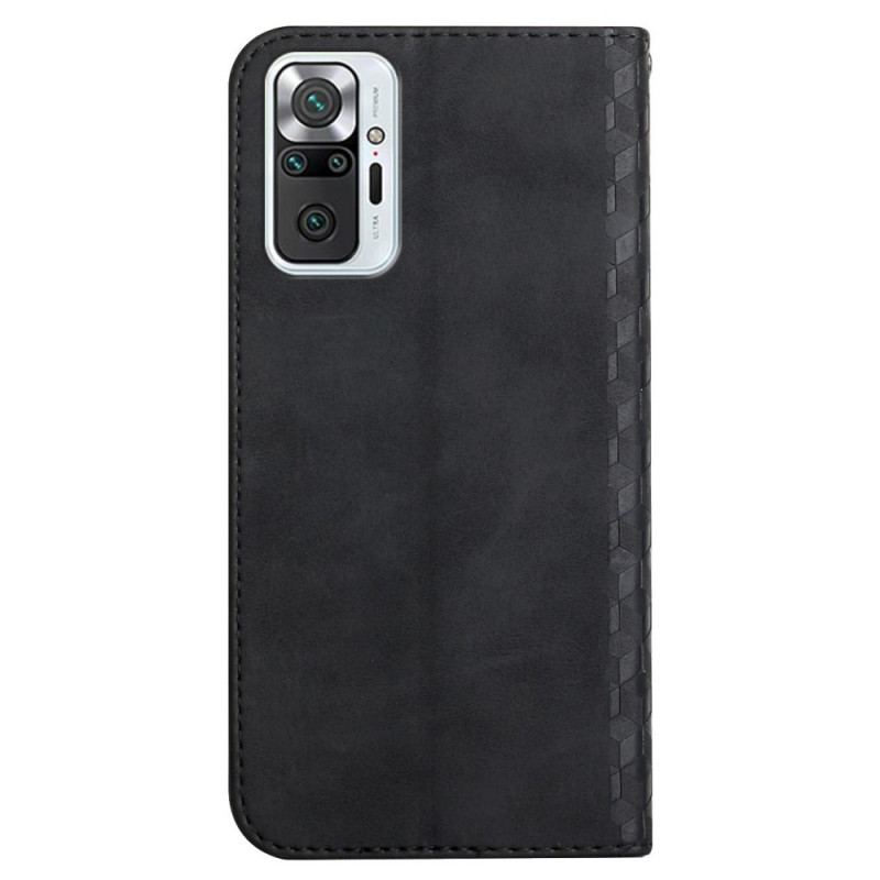 Flip Cover Xiaomi Redmi Note 10 Pro Effet Cuir Géo