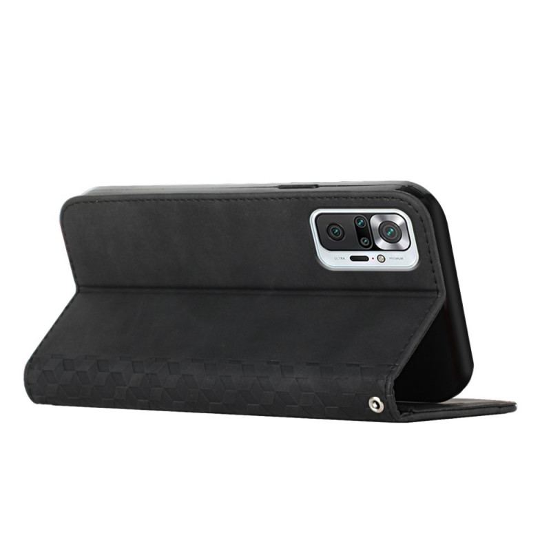 Flip Cover Xiaomi Redmi Note 10 Pro Effet Cuir Géo