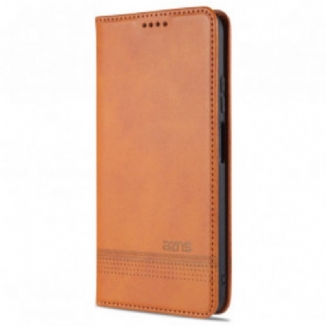 Flip Cover Xiaomi Redmi Note 10 Pro Style Cuir AZNS