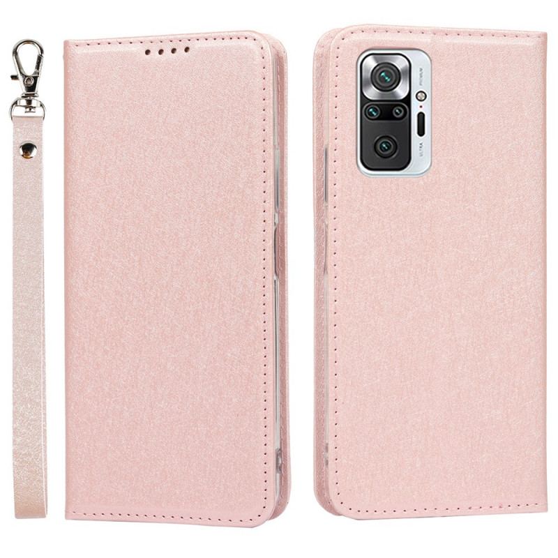 Flip Cover Xiaomi Redmi Note 10 Pro Style Cuir Douceur avec Lanière