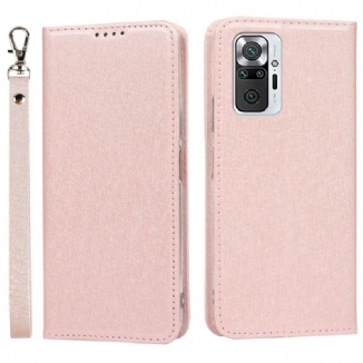 Flip Cover Xiaomi Redmi Note 10 Pro Style Cuir Douceur avec Lanière