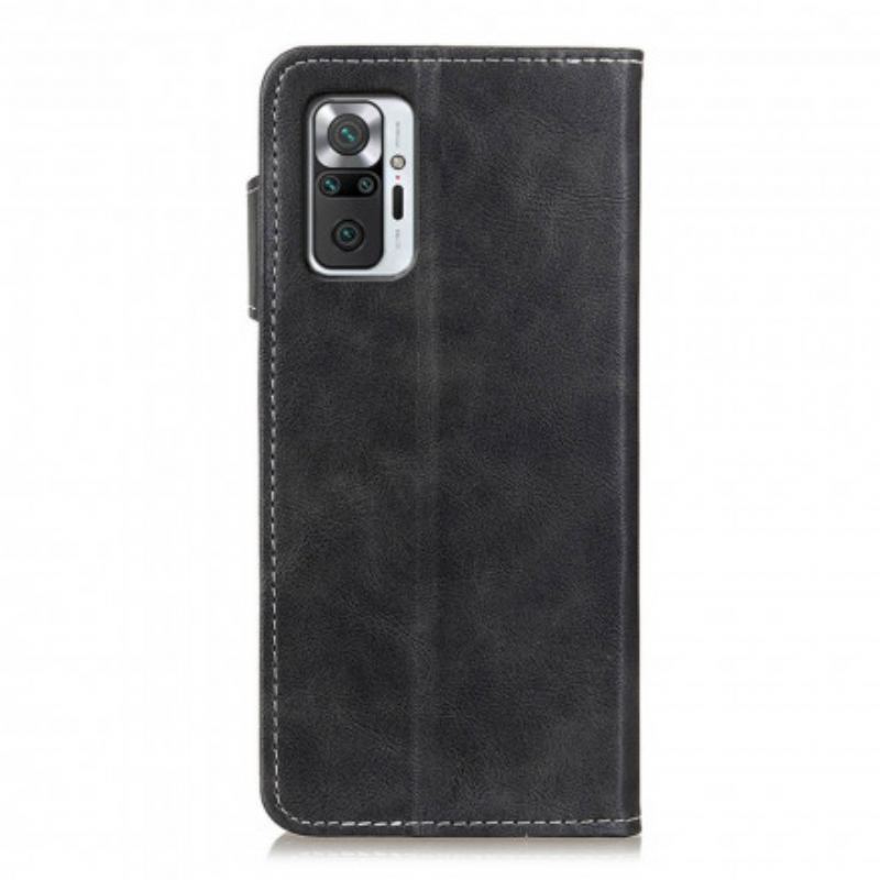 Housse Xiaomi Redmi Note 10 Pro Artistique Couture Bouton