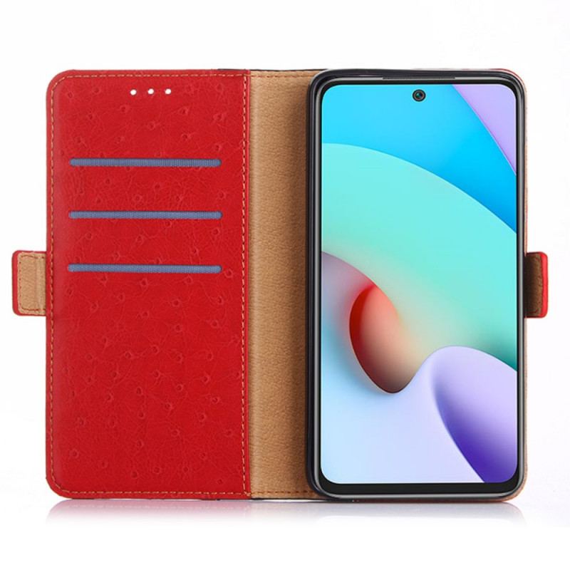 Housse Xiaomi Redmi Note 10 Pro Bicolore Texture Peau d'Autruche