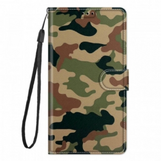 Housse Xiaomi Redmi Note 10 Pro Camouflage Militaire à lanière