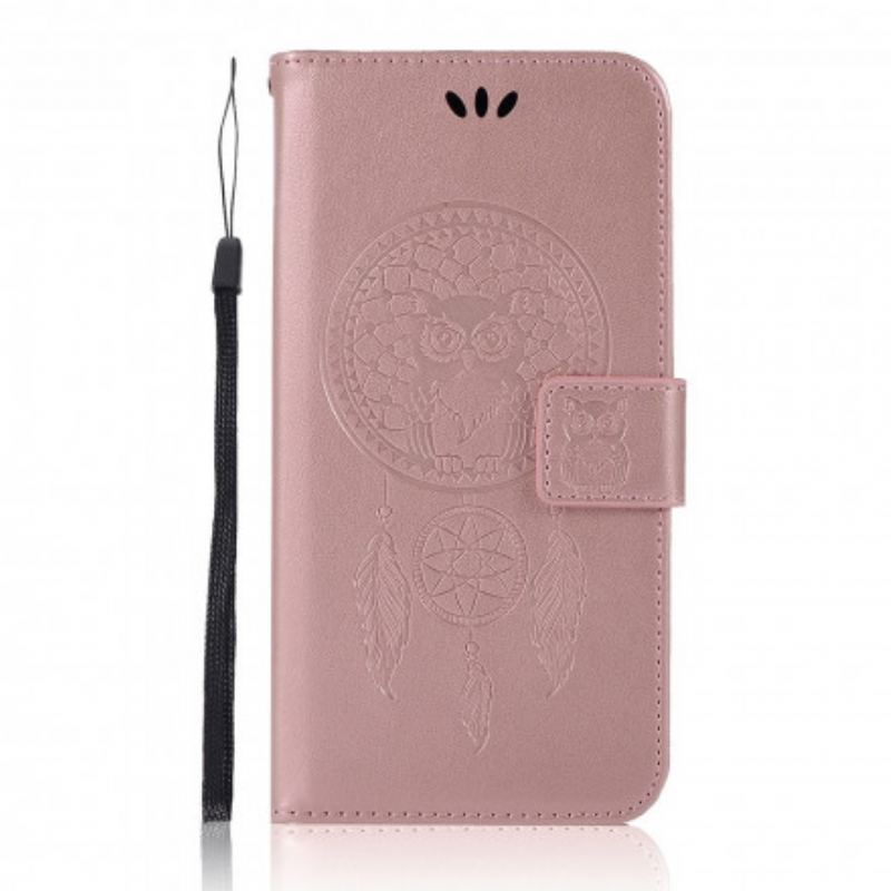 Housse Xiaomi Redmi Note 10 Pro Effet Cuir Attrape Rêves Hibou