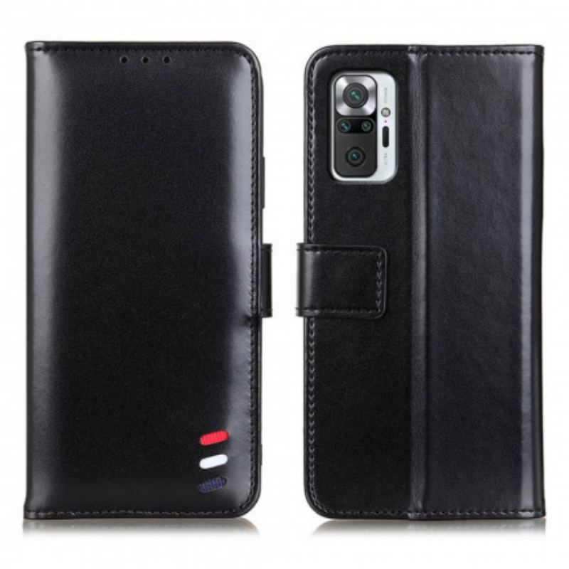 Housse Xiaomi Redmi Note 10 Pro Effet Cuir Tricolore