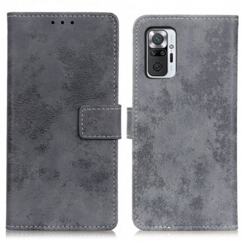 Housse Xiaomi Redmi Note 10 Pro Effet Cuir Vintage