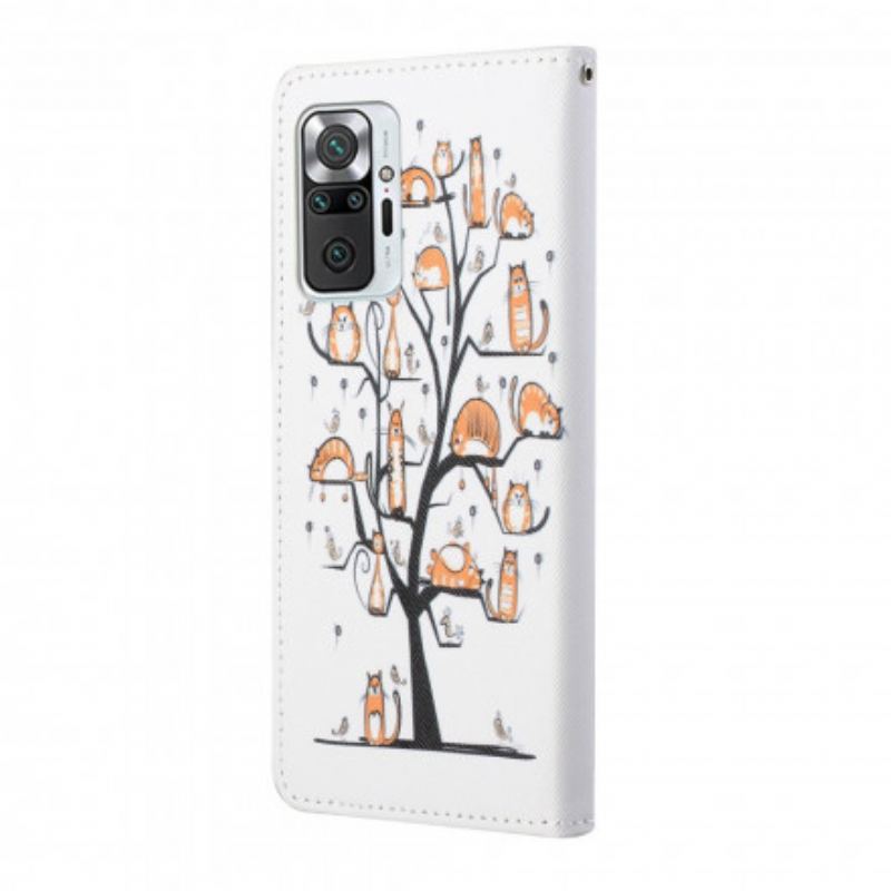 Housse Xiaomi Redmi Note 10 Pro Funky Cats à Lanière