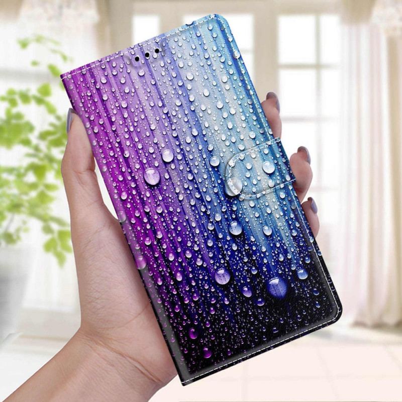 Housse Xiaomi Redmi Note 10 Pro Gouttes d'Eau avec Lanière