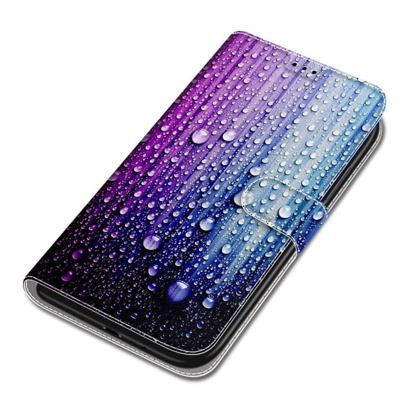 Housse Xiaomi Redmi Note 10 Pro Gouttes d'Eau avec Lanière