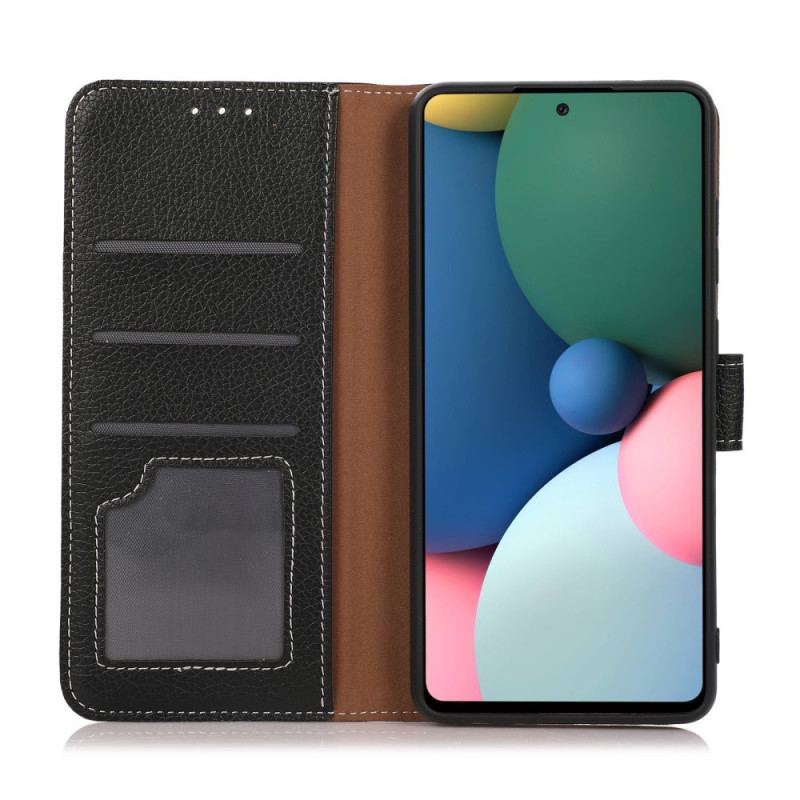 Housse Xiaomi Redmi Note 10 Pro Litchi Coutures Apparentes