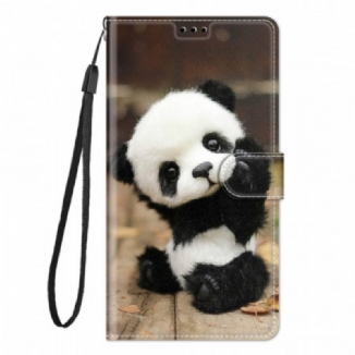 Housse Xiaomi Redmi Note 10 Pro Petit Panda à Lanière