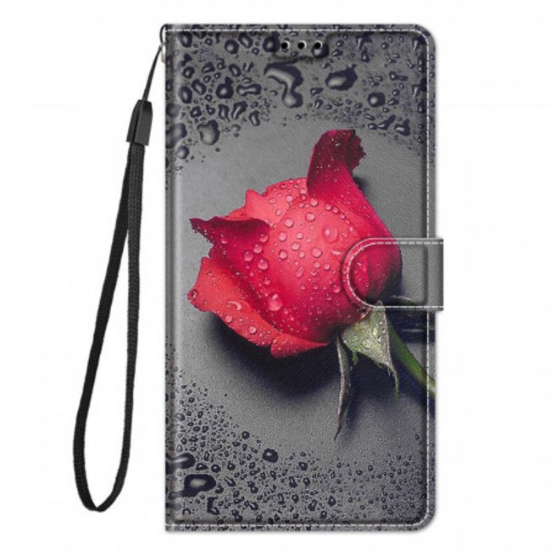 Housse Xiaomi Redmi Note 10 Pro Roses avec Lanière