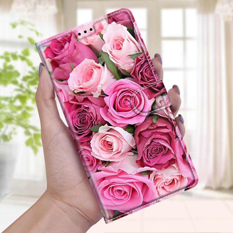 Housse Xiaomi Redmi Note 10 Pro Roses à Lanière