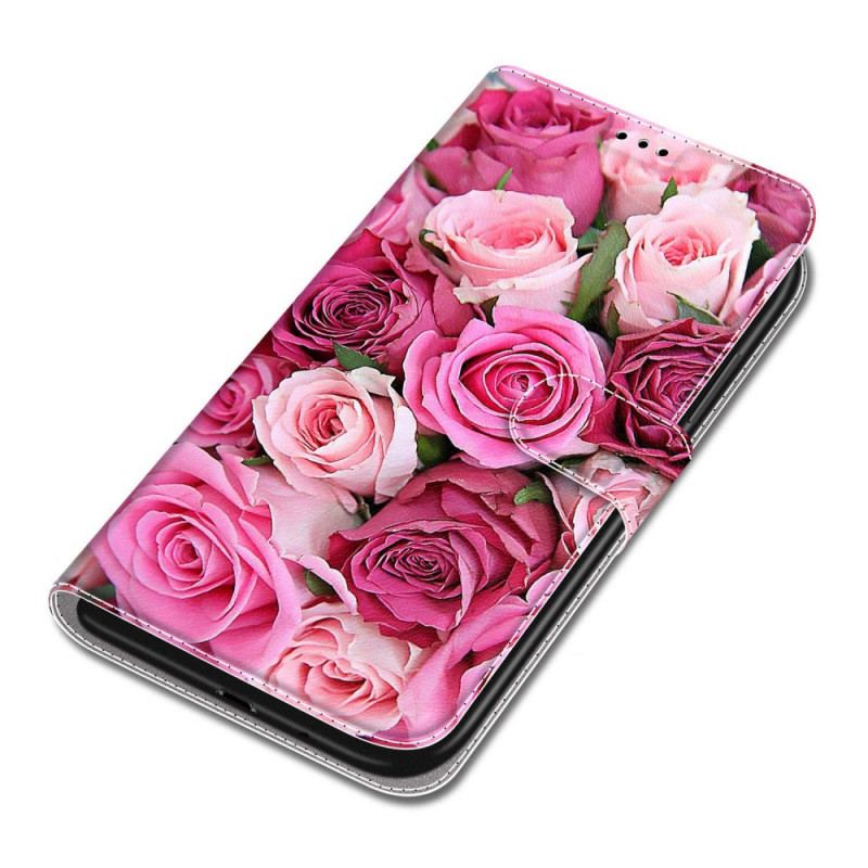 Housse Xiaomi Redmi Note 10 Pro Roses à Lanière