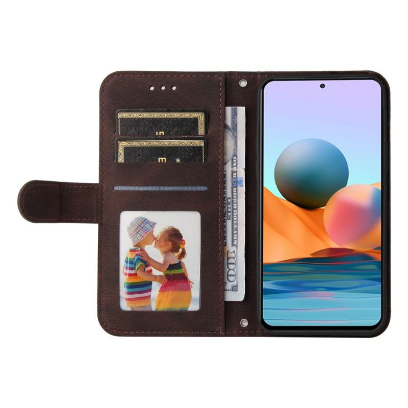 Housse Xiaomi Redmi Note 10 Pro Simili Cuir Rivet et Lanière