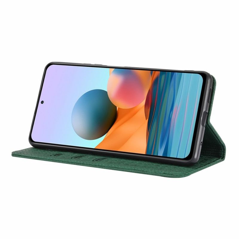 Housse Xiaomi Redmi Note 10 Pro Style Cuir Tissée à Lanière