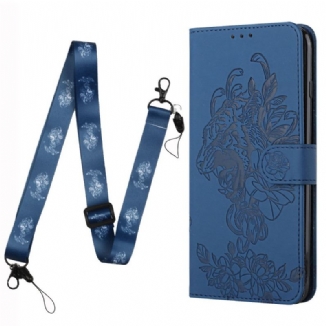 Housse Xiaomi Redmi Note 10 Pro Tigre Baroque à Lanière