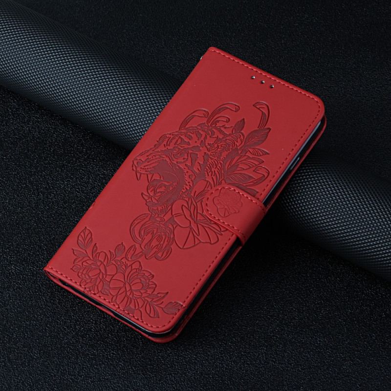 Housse Xiaomi Redmi Note 10 Pro Tigre Baroque à Lanière