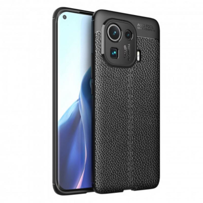 Coque Xiaomi Mi 11 Pro Effet Cuir Litchi Double Line