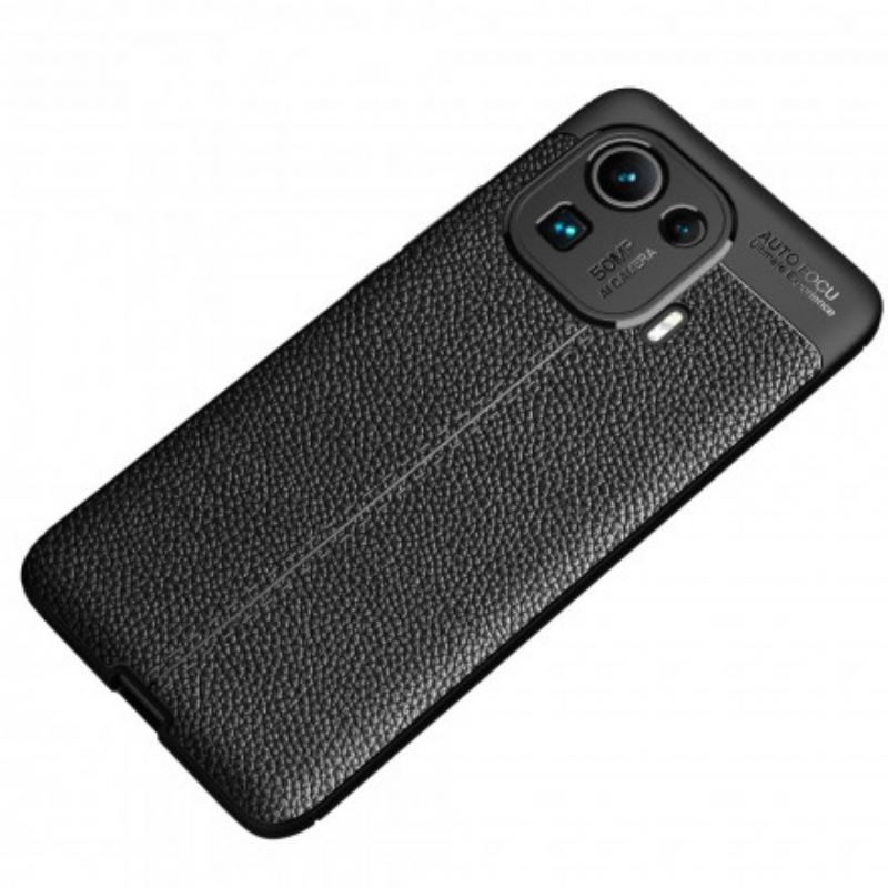 Coque Xiaomi Mi 11 Pro Effet Cuir Litchi Double Line