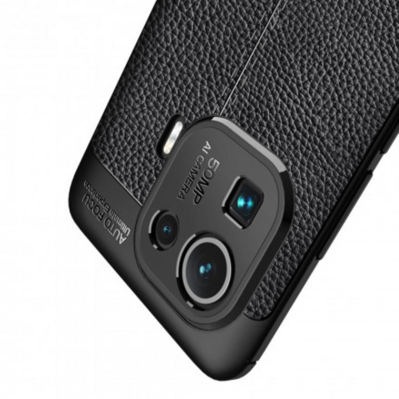 Coque Xiaomi Mi 11 Pro Effet Cuir Litchi Double Line