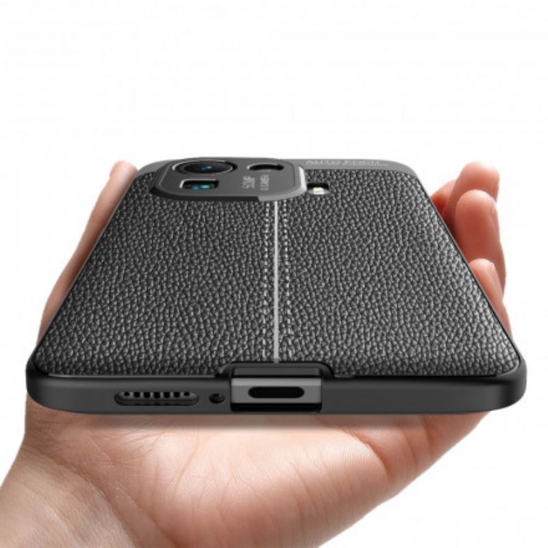 Coque Xiaomi Mi 11 Pro Effet Cuir Litchi Double Line