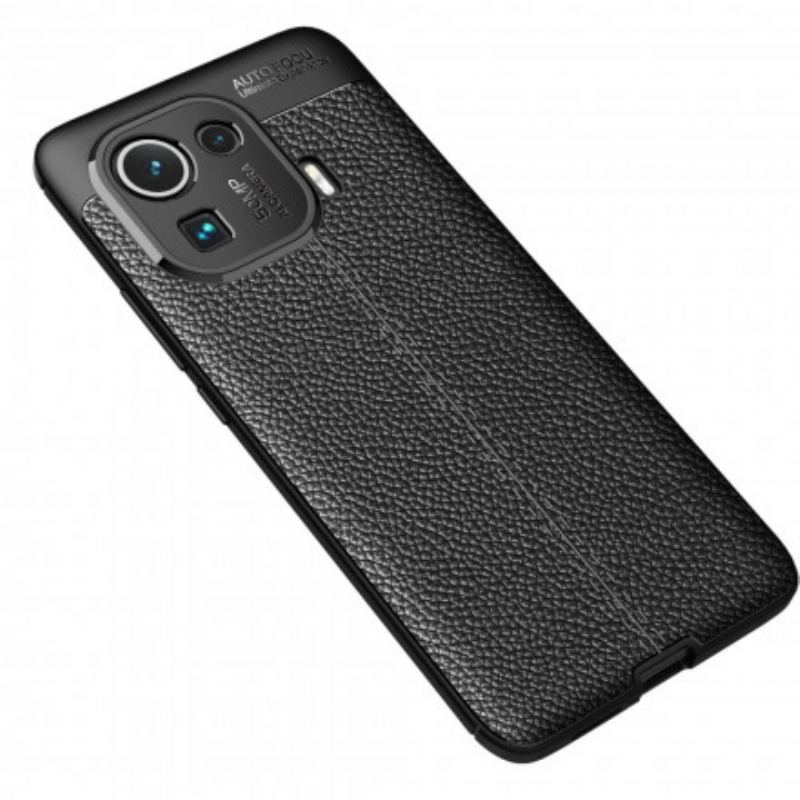 Coque Xiaomi Mi 11 Pro Effet Cuir Litchi Double Line