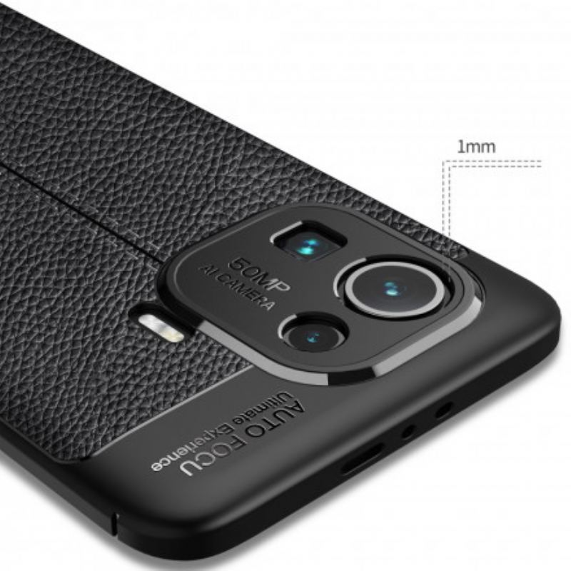 Coque Xiaomi Mi 11 Pro Effet Cuir Litchi Double Line