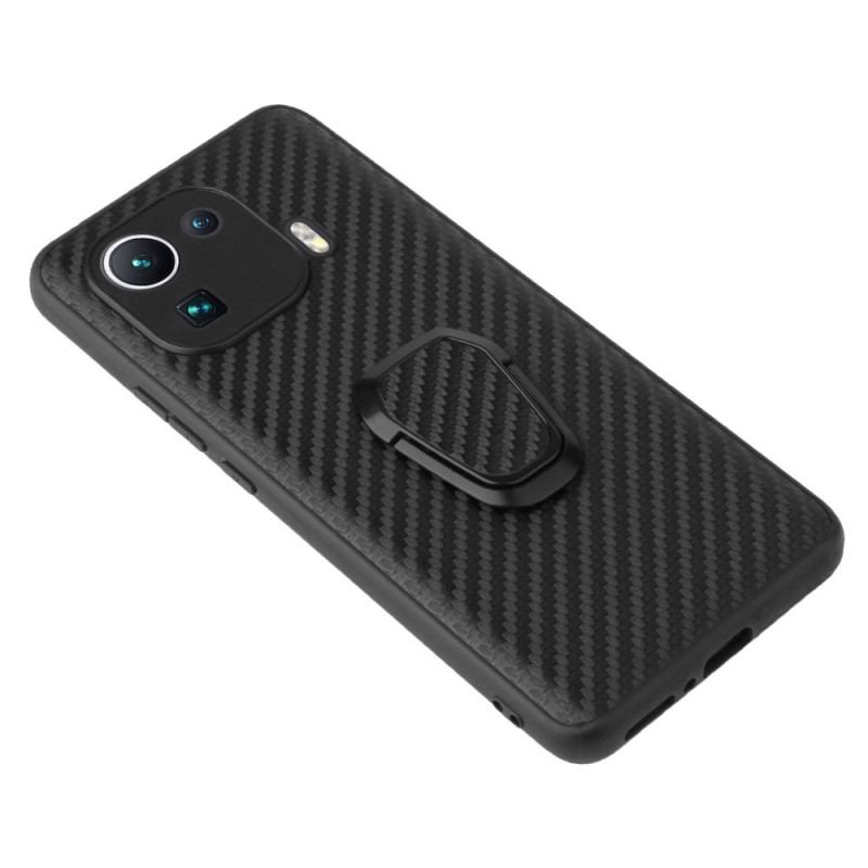 Coque Xiaomi Mi 11 Pro Fibre Carbone Anneau-Support