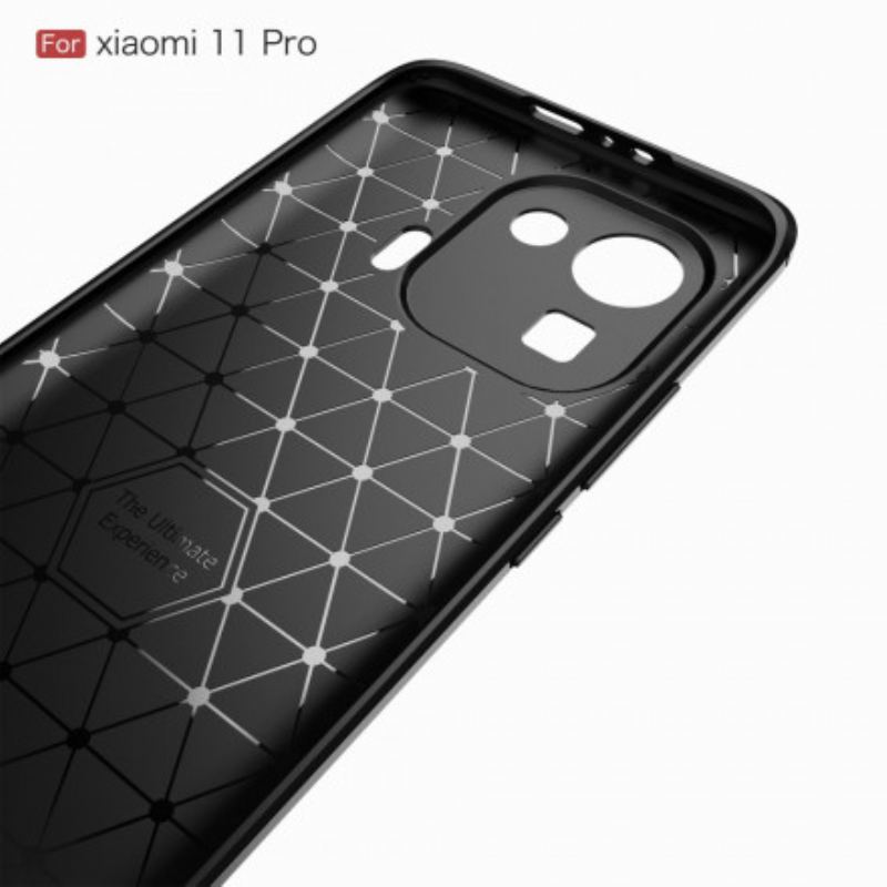 Coque Xiaomi Mi 11 Pro Fibre Carbone Brossée