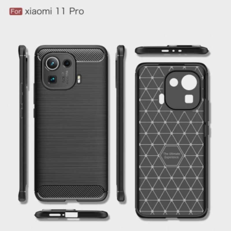 Coque Xiaomi Mi 11 Pro Fibre Carbone Brossée