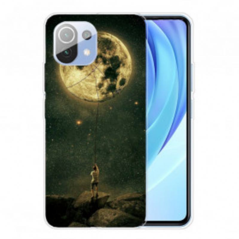 Coque Xiaomi Mi 11 Pro Flexible Homme à la Lune