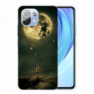 Coque Xiaomi Mi 11 Pro Flexible Homme à la Lune