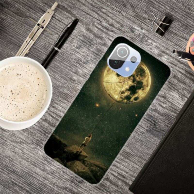 Coque Xiaomi Mi 11 Pro Flexible Homme à la Lune