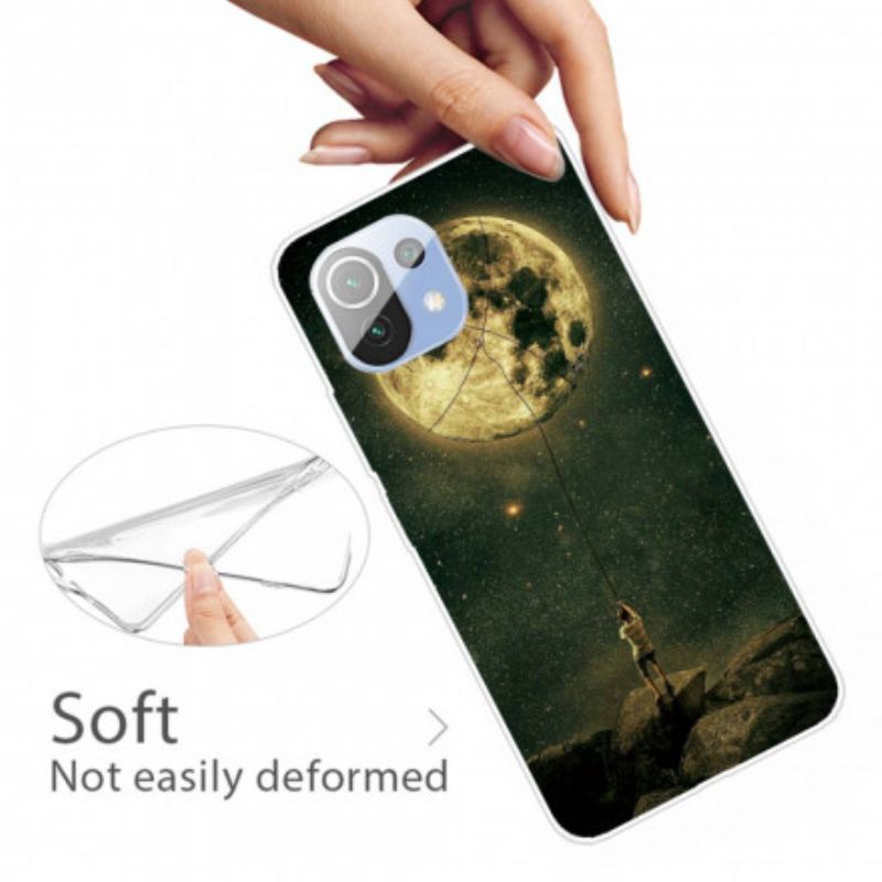 Coque Xiaomi Mi 11 Pro Flexible Homme à la Lune