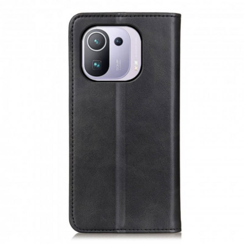 Flip Cover Xiaomi Mi 11 Pro Cuir Fendu