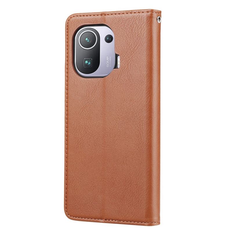 Flip Cover Xiaomi Mi 11 Pro Simili Cuir Porte-Cartes