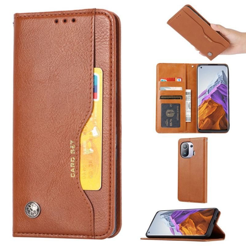 Flip Cover Xiaomi Mi 11 Pro Simili Cuir Porte-Cartes