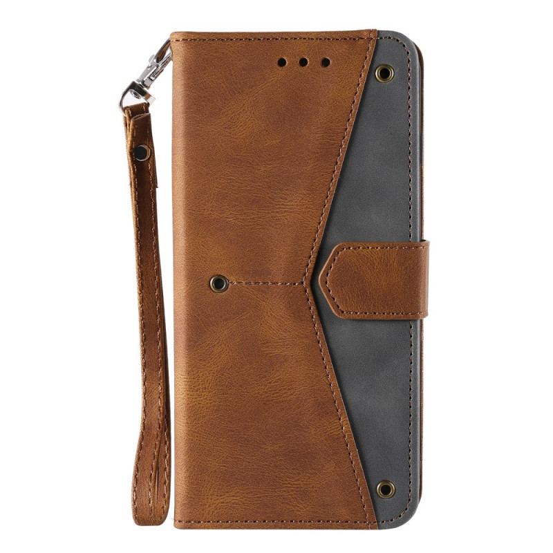 Housse Xiaomi Mi 11 Pro Simili Cuir Bicolore Rivets