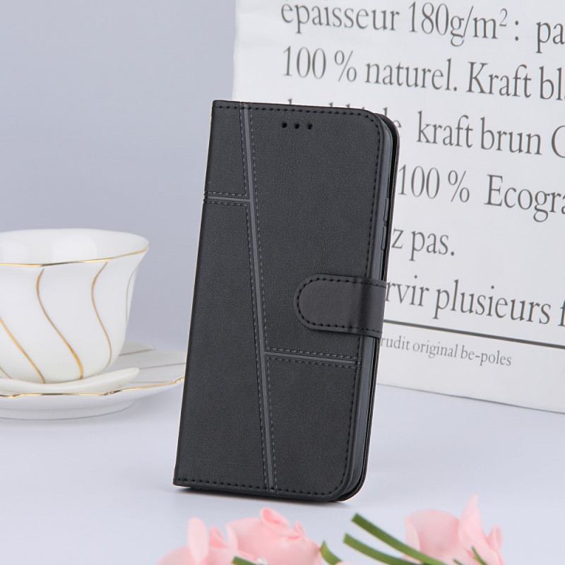 Housse Xiaomi Mi 11 Pro Style Cuir Géométrique à Lanière