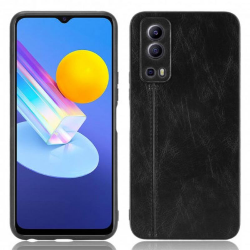 Coque Vivo Y72 5G Effet Cuir Couture