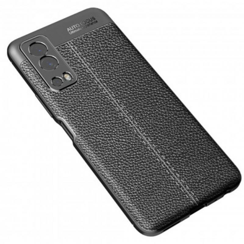 Coque Vivo Y72 5G Effet Cuir Litchi Double Line