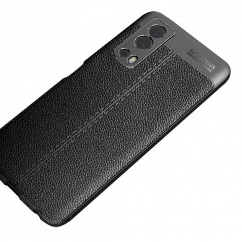 Coque Vivo Y72 5G Effet Cuir Litchi Double Line