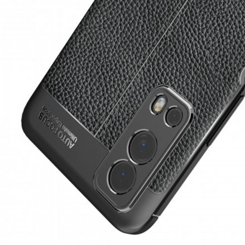 Coque Vivo Y72 5G Effet Cuir Litchi Double Line