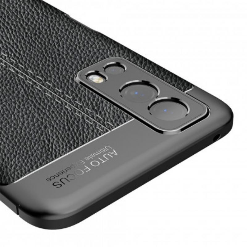 Coque Vivo Y72 5G Effet Cuir Litchi Double Line