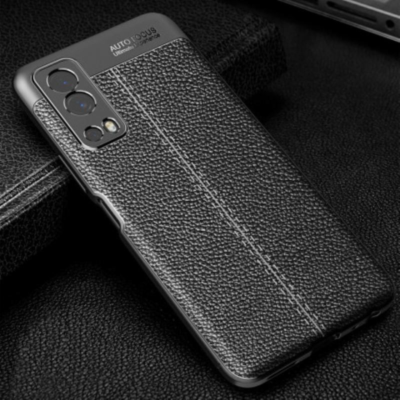 Coque Vivo Y72 5G Effet Cuir Litchi Double Line