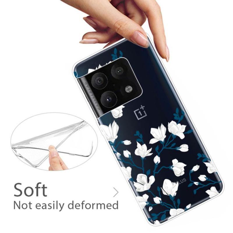 Coque OnePlus 10 Pro 5G Fleurs Blanches