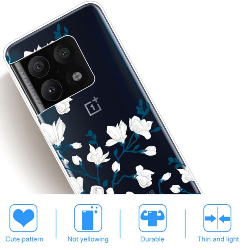 Coque OnePlus 10 Pro 5G Fleurs Blanches