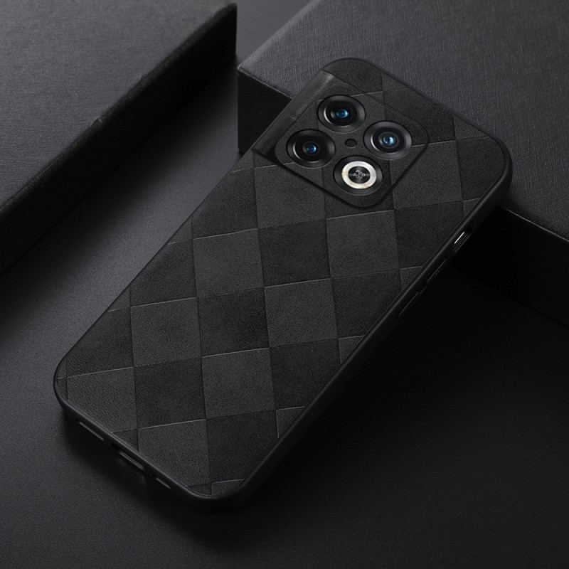 Coque OnePlus 10 Pro 5G Simili Cuir Design Tissé